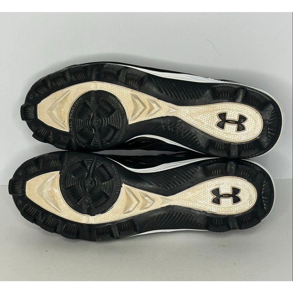 Under Armour UA Leadoff Low RM 3.0 Baseball Cleats Black and White | Men Size 7 - Picture 6 of 11